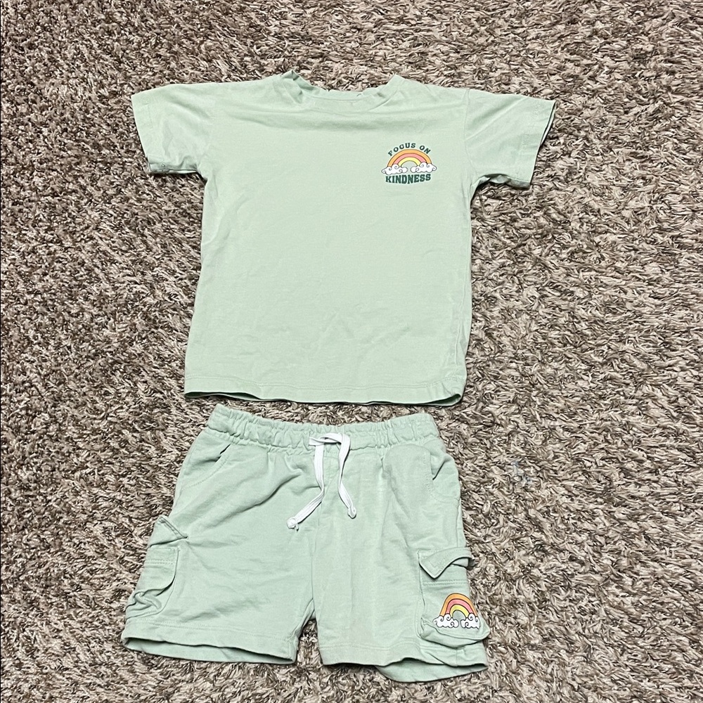 Cat & Jack Green Kids Matching Set